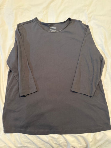 Christopher Banks Dark gray layer your look 100 cotton Women's XL 16