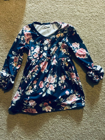 Girls shirt Blue/pink 4T/4