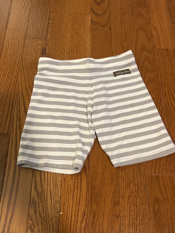 Matilda Jane Grey and white striped shorts 6T/6X