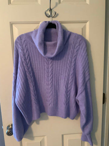 Wild Fable Lavender crop sweater Women's - L
