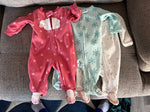 Carters 2 fleece pink sheep 3mos 3-6 Months