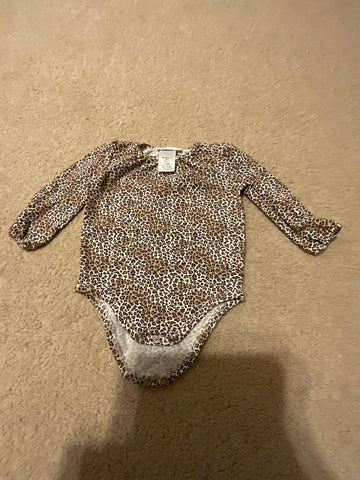 Bonnie Baby Like new leopard long sleeve onesie 12 Months
