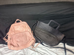 Victoria Secret Small backpack-pink & VS black satchel purse Bag