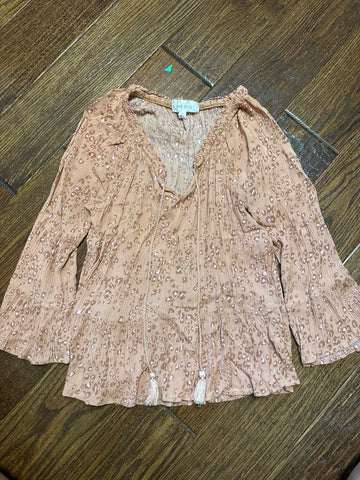 Hippie Rose Fall animal print top Women's - S