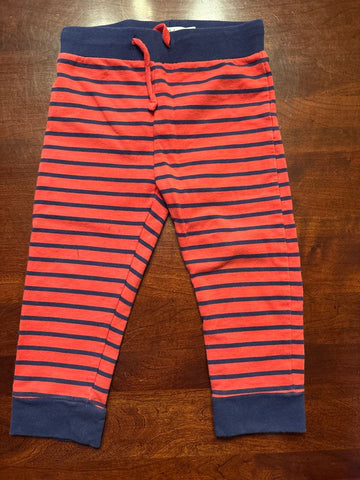 Baby Boden Navy and red striped pants, small pen marks 18 Months