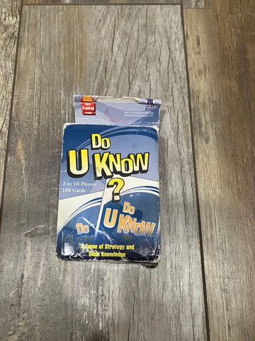 Do U Know? card game Fair condition Games