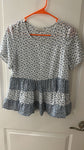 Paper Crane Blue floral tier top Junior Medium 5-7