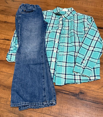 Childrens place Ls shirt and jeans 7