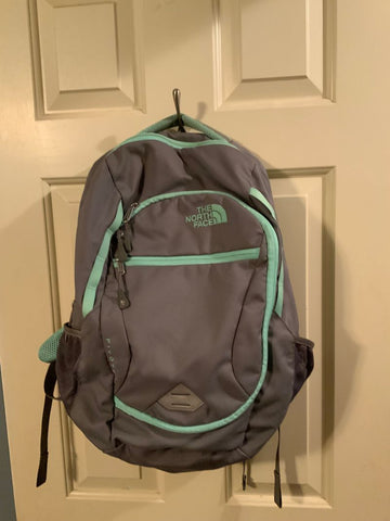 North Face Pivoter Gray/Aqua Backpack Bag