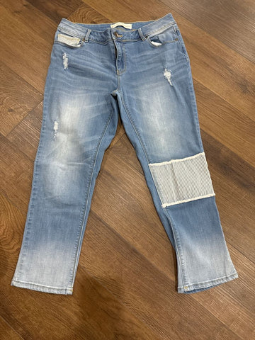EST 1946 Denim Crop length patch look denim pants Women's 8