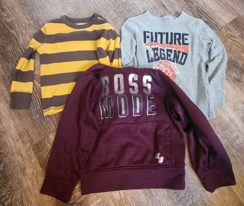 multiple 2 ls thermals, 1 sweatshirt 4T/4