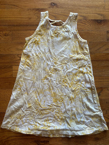 Old Navy Cotton S 6-7 dress yellow floral small spot in chest may wash out 7
