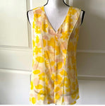 CAbi Front Porch Yellow Floral Sleeveless tank Women's - S