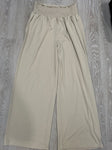 Tan pants Wide leg, elastic waist, pockets, so soft! Women's - L