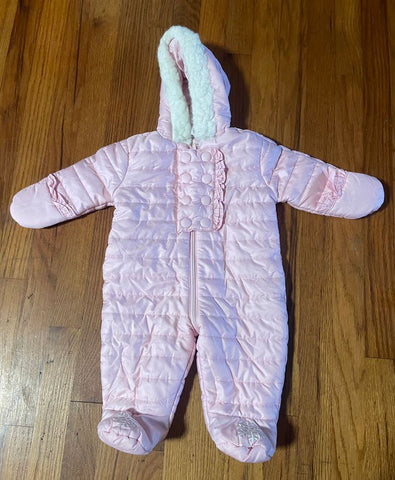 BabiesRUs 9M Girls Pink Snowflake Snowsuit 6-12 Months