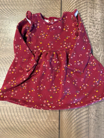 Carters Burgundy flower dress 18 Months