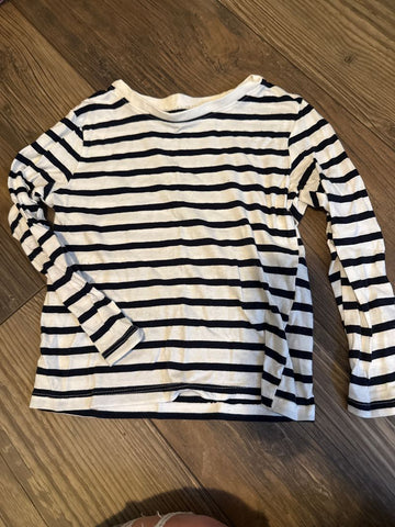 H and M Black and white striped long sleeved shirt 5T/5