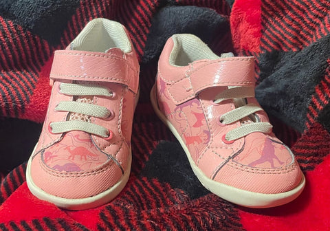 Pediped Pink Dinosaur Sneakers in very good condition 5-1/2 (Lil' Kid)