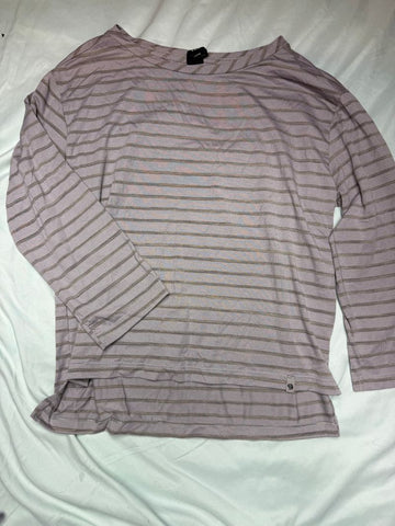 Mountain hardware Brownish grey striped LS EUC Women's - XS