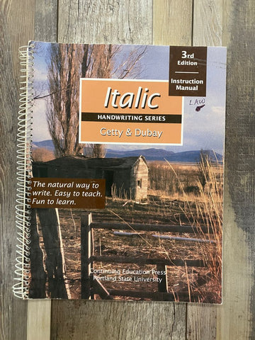 Italic Handwriting series Instruction, Fair Condition Curriculum