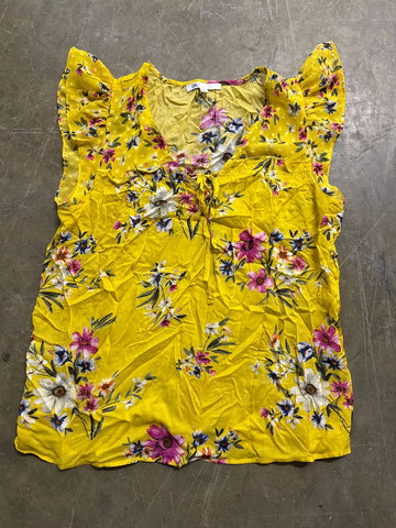 Dr2 Yellow with flowers blouse Women's - M
