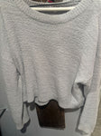 Double Zero Grey fuzzy sweater Women's - L
