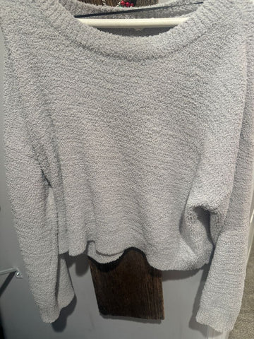 Double Zero Grey fuzzy sweater Women's - L