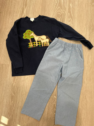 The Bailey Boys Horse shirt and blue pants, EUc 4T/4