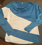 Shein Blue and white top, labeled XL fits like L Women's - L