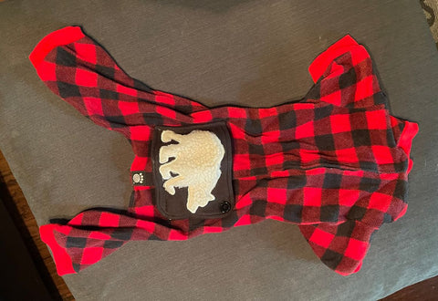 Petrage US Plaid doggy pjs. Red and black. Sz Large Pet