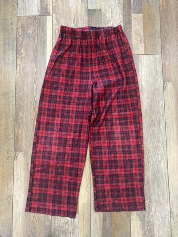 Pajama pants - red red plaid pants 10