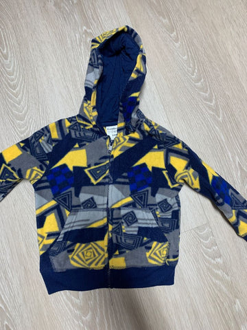 Garaanimals Navy gold zip fleece hoodie 24 Months