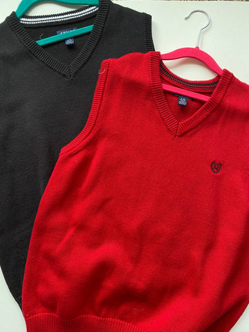 Chaps Red Sweater Vest, Black Sweater Vest 14