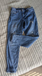 Old Navy denim ripped skinny jeans women's 10 high waisted Women's 10