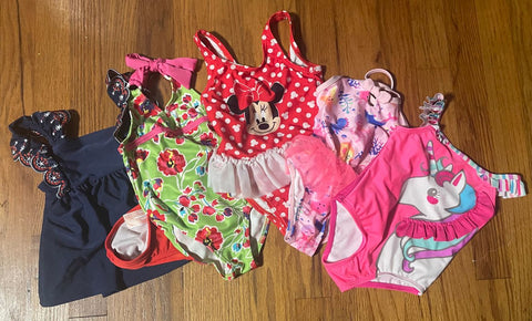 Various Set of 5 Girls Swimsuits 18 Months