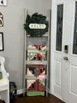 Sawdust and Shiplap Solid wood blanket ladder - decor not included Decor