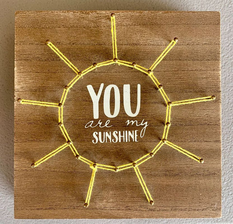 Unknown You Are My Sunshine Yarn Art Decor