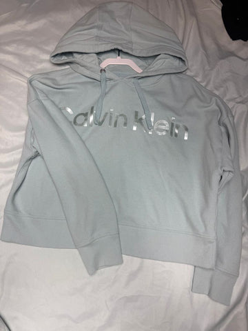 Calvin Klein Light teal hoodie EUC Women's - L