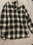 Button up with hood Black plaid 18-20