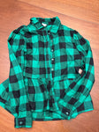 Evsie Sz 11/12 green black plaid 10