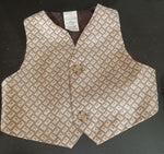 6-9m Tan geometric dress vest 6-12 Months