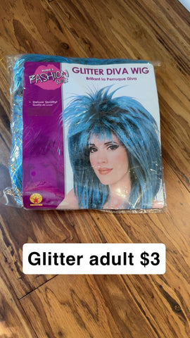 Glitter blue wig  Miscellaneous