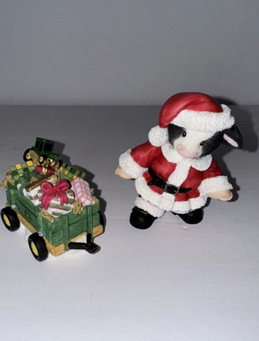 Mary Moo Moo Deere comes Santa Claus Decor