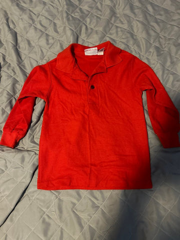 Tom Sawyer Red long-sleeved polo 3T/3