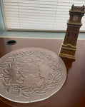 Christmas Clock tower and Santa plate Holiday