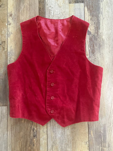 Boys Red Vest with 4 buttons - SIZE 4T 4T/4