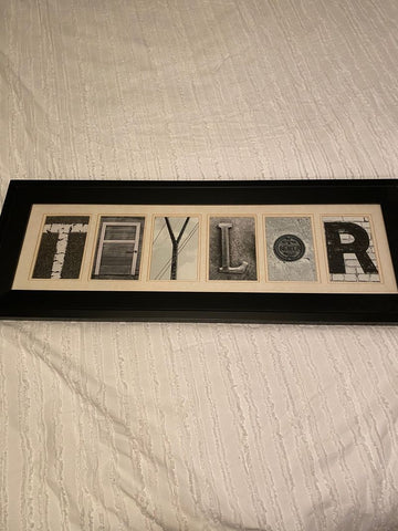 Wall Decor 32.5 x 12 TAYLOR picture Decor