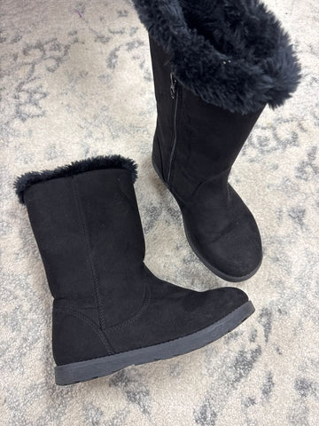 Cat and Jack Black zipper boots 2 (Big Kid)