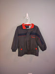Kids Headquarters Gray Navy oranfe zippered lightweight jacket good used condition 5T/5