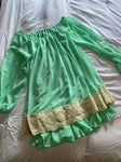 2tee couture Mint with lace ruffle short dress Women's - M